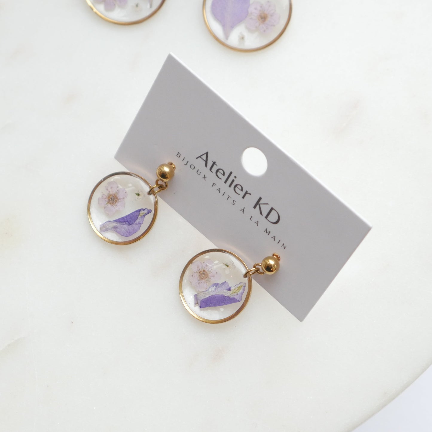 Boucles d'oreilles Léa - rond (moyen 15mm) - Velora