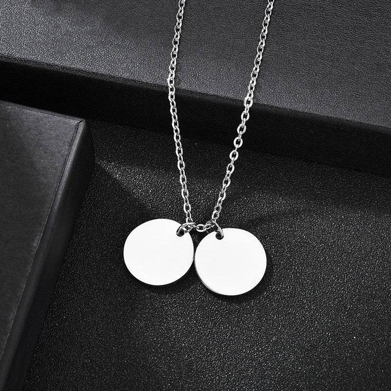 Personalized Pet Photo Disc Necklace Ladies Kitten Name Pendant Necklace Custom Animal Stainless Steel Necklace Jewelry - Velora