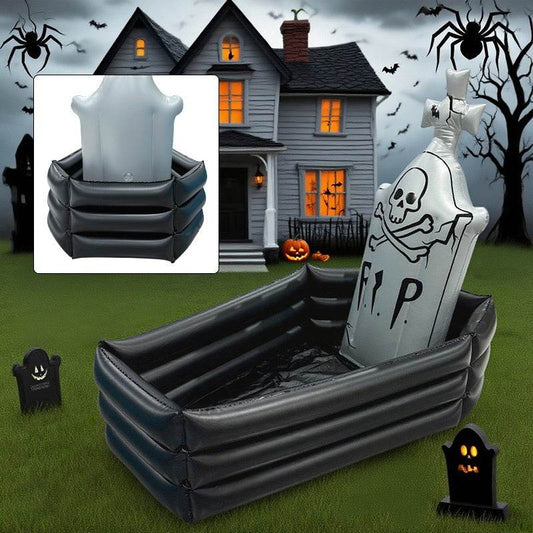 Halloween Inflatable Skull Tombstone Ice Bar - Velora