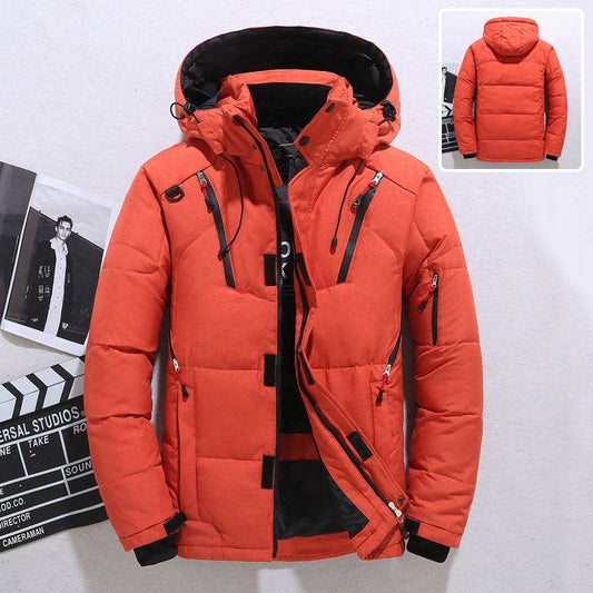 Outdoor Windproof Hooded Jacket Leisure Sports Coat With Pockets Warm Mens Clothing - Velora