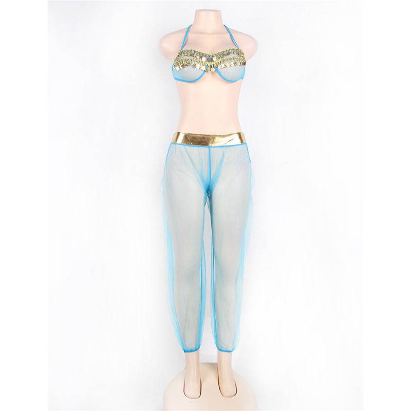 European And American Sexy Lingerie Set India See-through Mesh - Velora