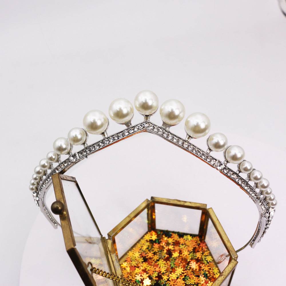 Bride's Wedding Crown Alloy Pearl - Velora