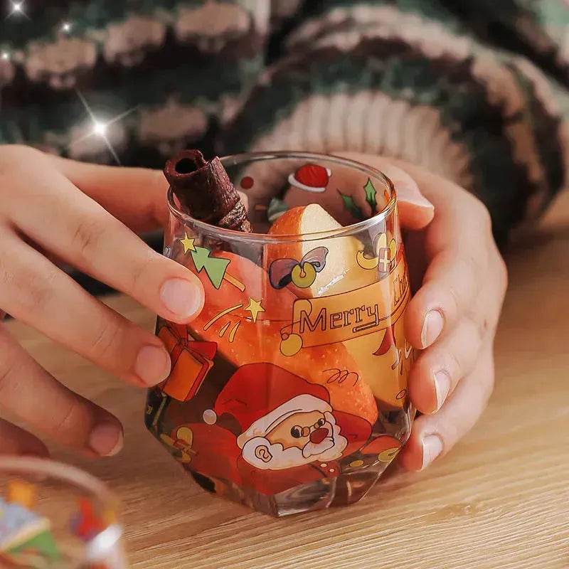 2024 Christmas Gift High Beauty Creative Cup Christmas Snowman Glass Cup High Temperature Resistant - Velora