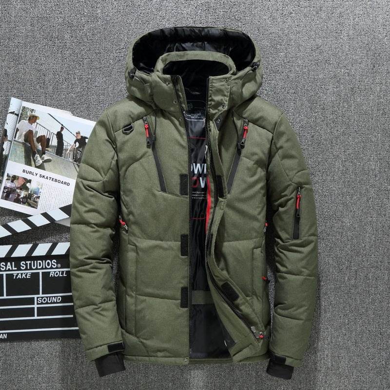Outdoor Windproof Hooded Jacket Leisure Sports Coat With Pockets Warm Mens Clothing - Velora