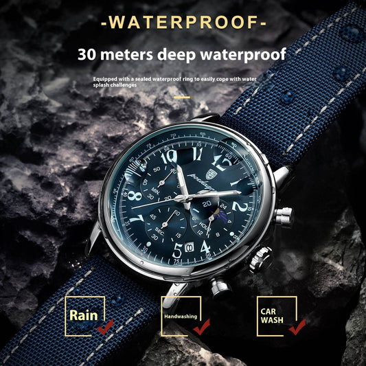 Multi-functional Waterproof Fashion Quartz Watch - Velora