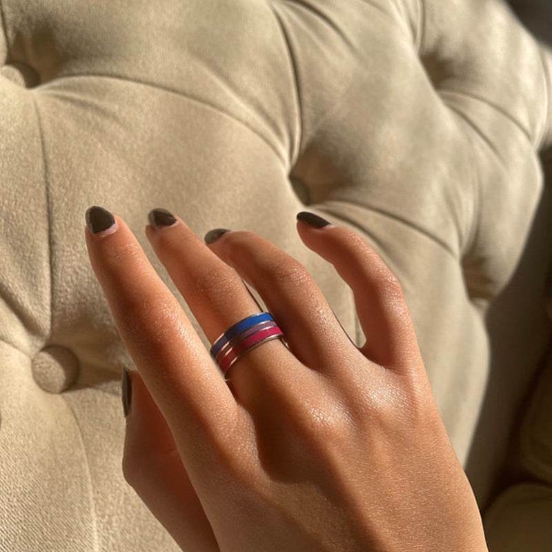 Bisexual Pride Stainless Steel Ring Europe - Velora