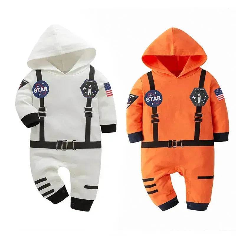 Space Suit Summer Long-sleeved Jumpsuit Holiday Pullover Clothes Baby boy Astronaut costume - Velora