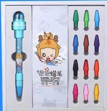 12 Color Bubble Crayon Painting Graffiti Seal for Children - Velora