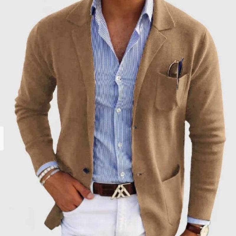 Men's Spring Leisure Printed Double Button Suit Jacket - Velora