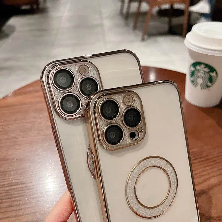 Electroplated TPU Transparent Apple Mobile phone Case - Velora