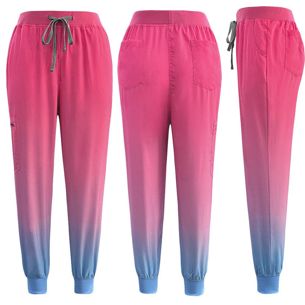 Gradient Color Men's And Women's Same Doctor Nurse Beauty Salon SPA Work Uniforms Suit - Velora