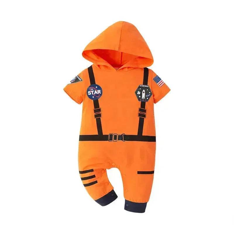 Space Suit Summer Long-sleeved Jumpsuit Holiday Pullover Clothes Baby boy Astronaut costume - Velora