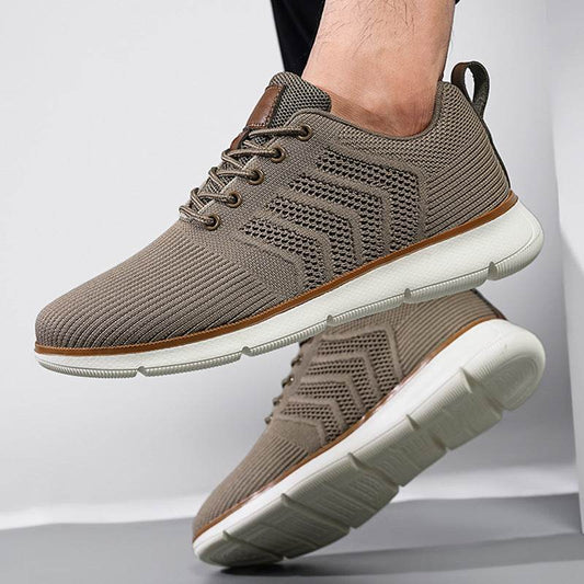 Fashion Lace-up Mesh Sneakers Casual Flying Woven Walking Sports Shoes For Men - Velora