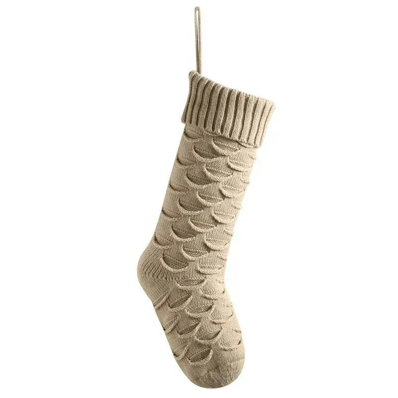 Christmas Gift Bag Decorative Socks Knitted Hanging Decoration - Velora