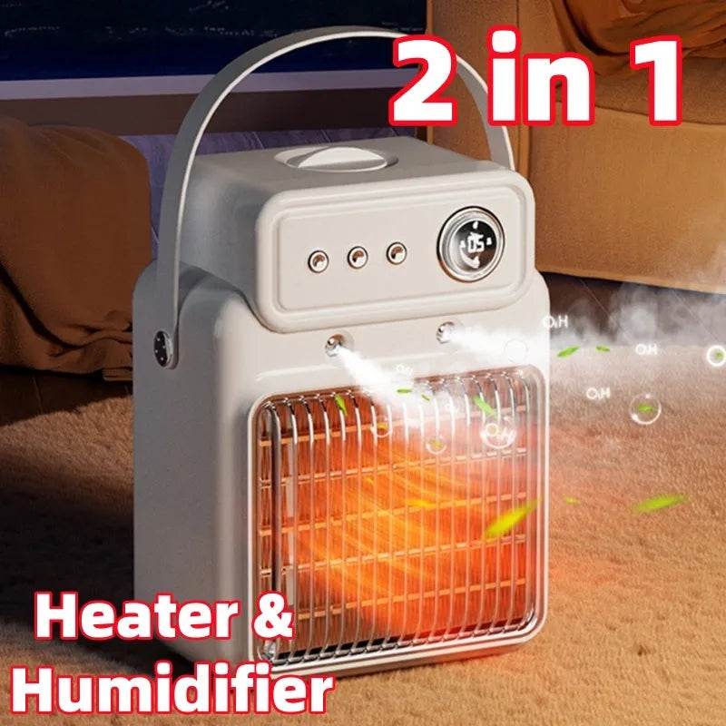2 in 1 Indoor House Room Humidifier and Space Heater Warm Air Blower - Velora