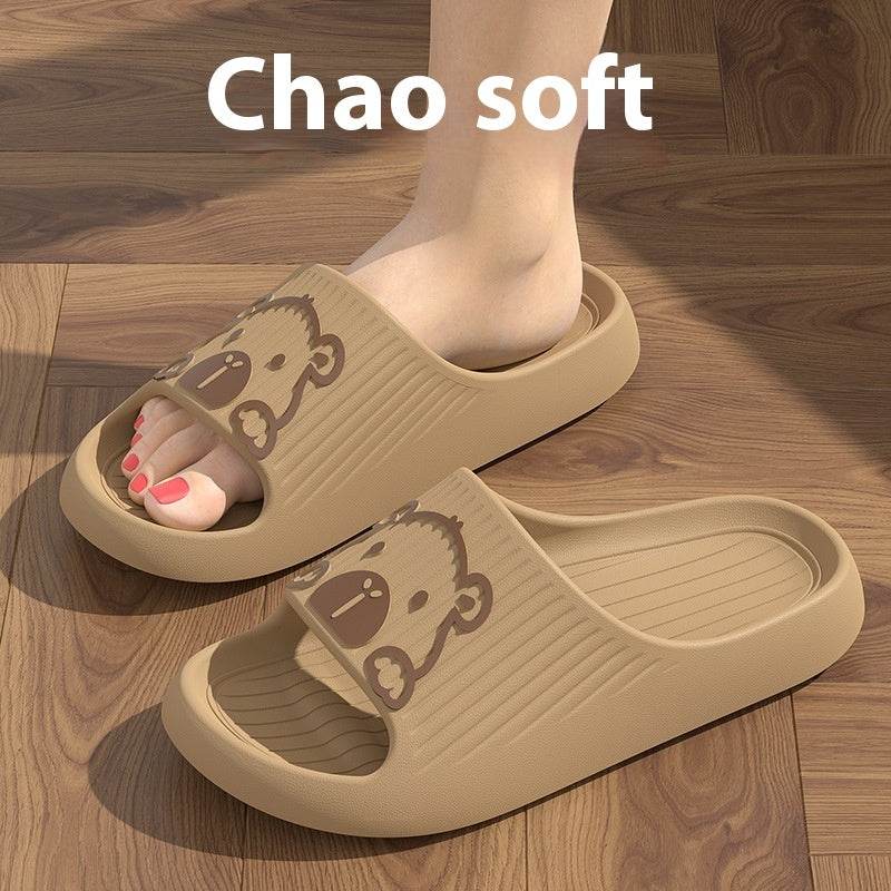 Cute Cartoon Dog Slippers Non-slip Floor Bathroom Slipper Summer Women's House Shoes - Velora