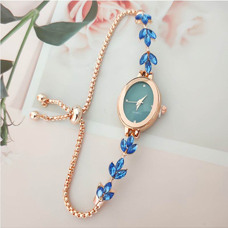 Wheat Diamond Women's Watch Free Adjustment Pull-out Women's - Velora