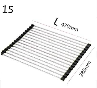 Folding Kitchen Drain Sink Rack Stainless Steel sink caddies - Velora