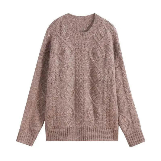 Autumn Winter Twist Knitted Pullover Sweater for WOMEN - Velora
