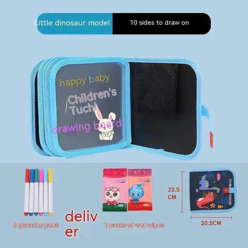 10-sided Children's Early Education Picture Book Double-sided Graffiti Drawing Board Portable Children Drawing Coloring Book - Velora