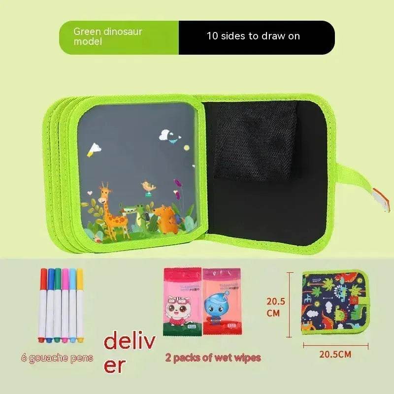 10-sided Children's Early Education Picture Book Double-sided Graffiti Drawing Board Portable Children Drawing Coloring Book - Velora