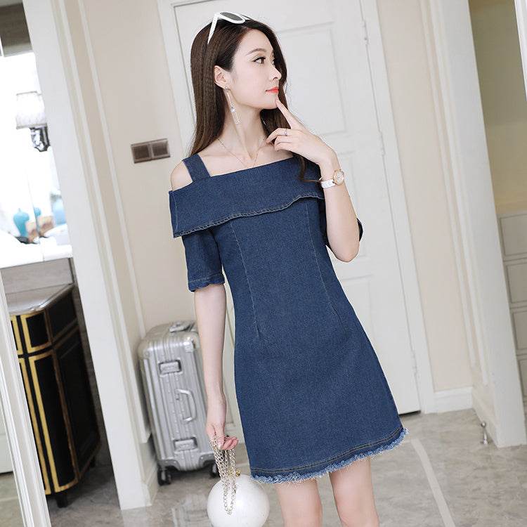 New Fashion Casual denim Jeans Mini dress - Velora