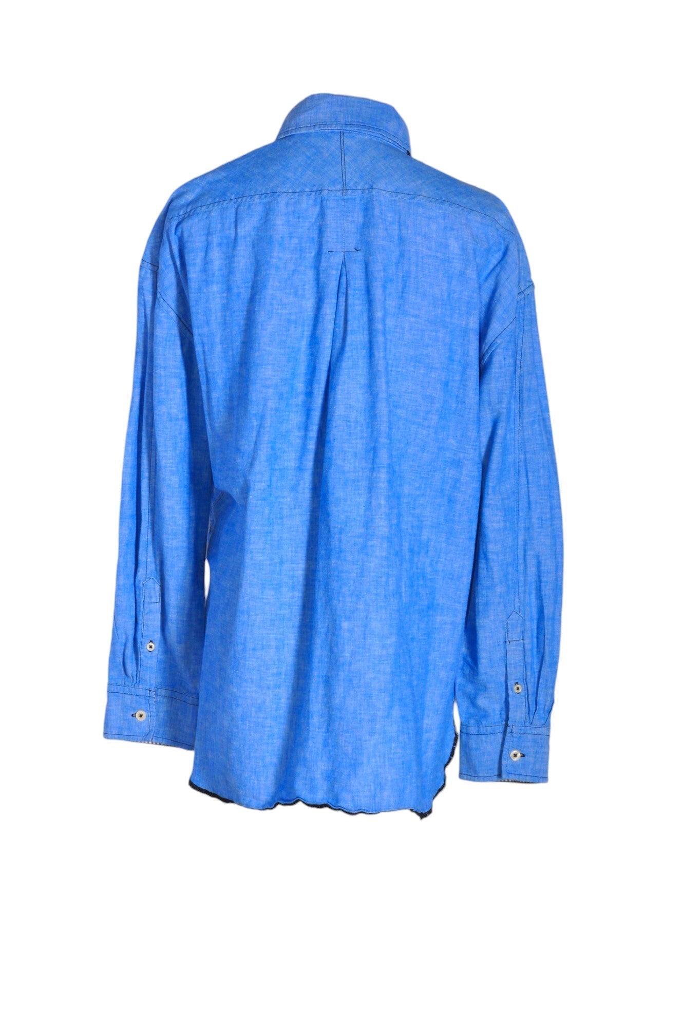 UNBRANDED Men Button Down Tops Regular fit in Blue - L Koop