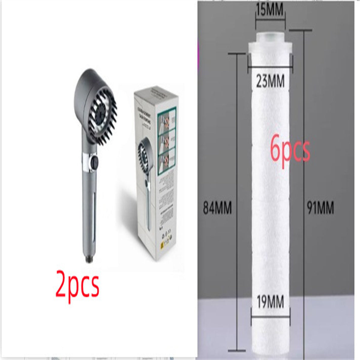 3 Modes Shower Head High Pressure Showerhead https://like2b-uy