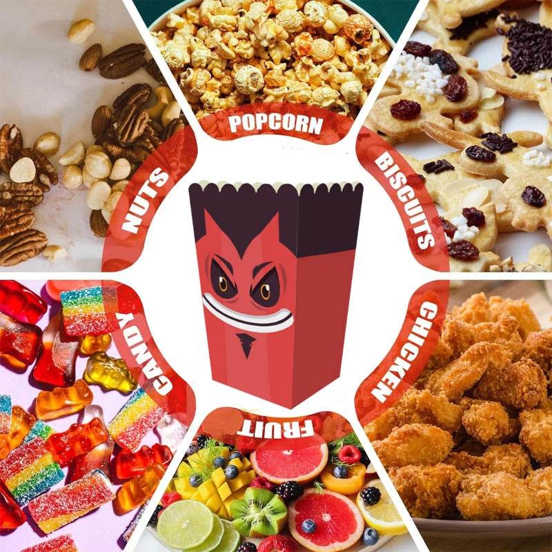 12 Pieces Halloween Popcorn Box Halloween Party Favor Snack Treat Boxes Candy Cookie Container Decorations Gifts For Popcorn Sales Halloween Party Favor Supplies - Velora