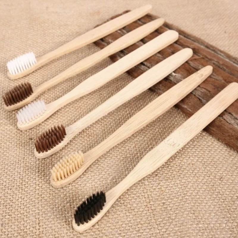 10pcs Bamboo toothbrushes - Velora
