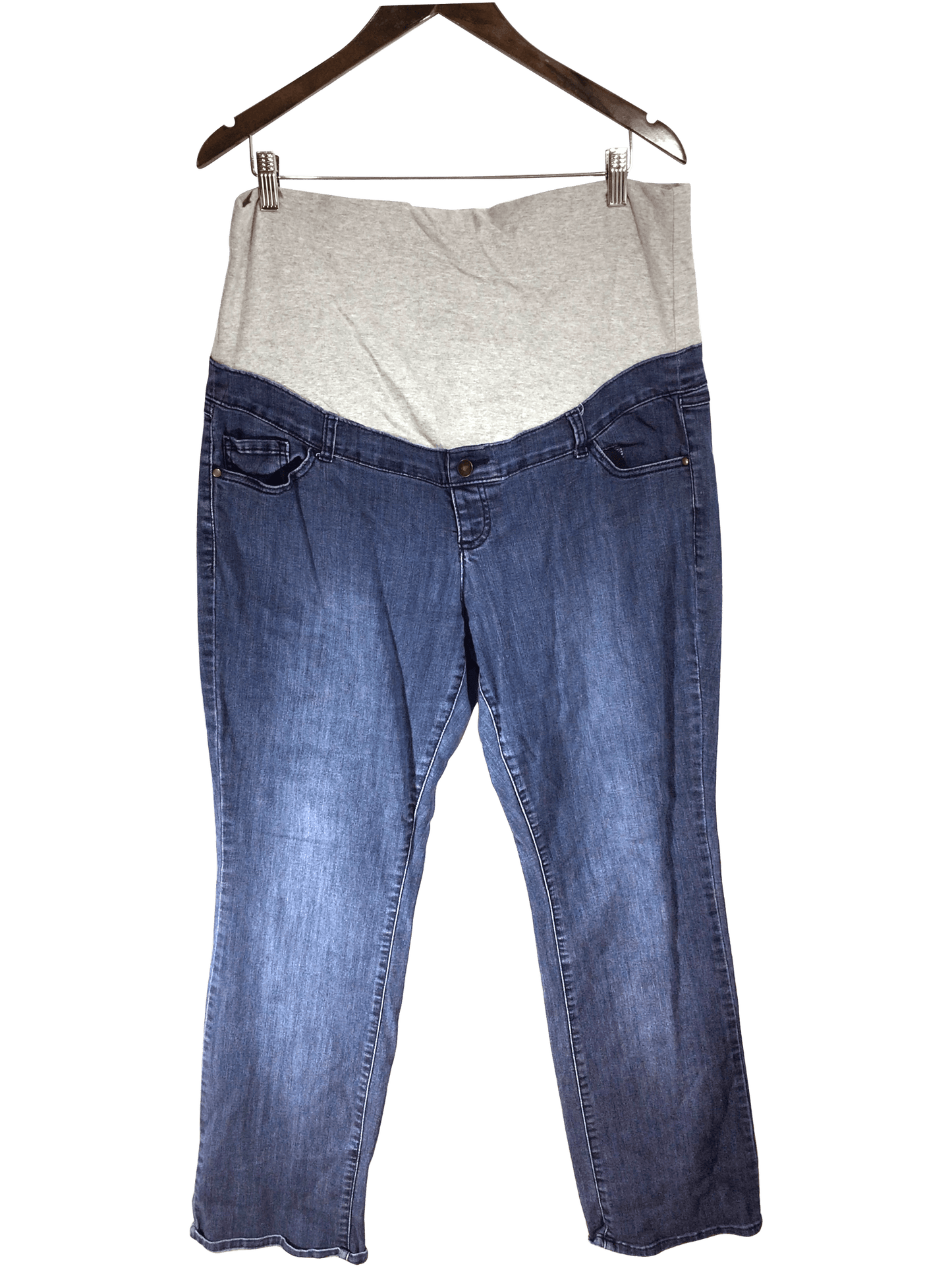 THYME MATERNITY Women Straight-Legged Jeans Regular fit in Blue - XXL - Velora