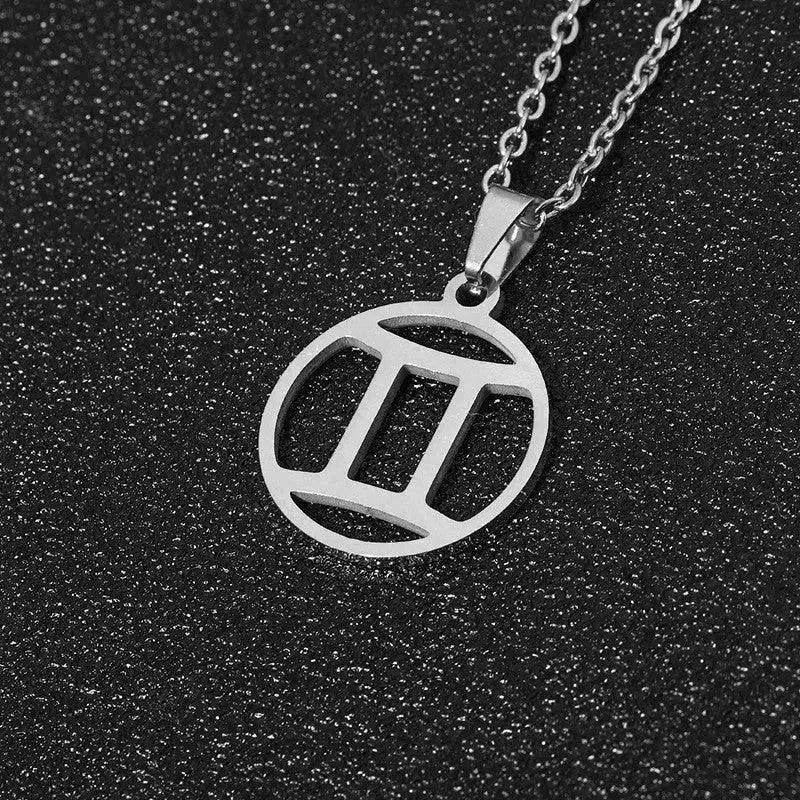 12 Constellation Necklace Accessories Stainless Steel Necklace - Velora
