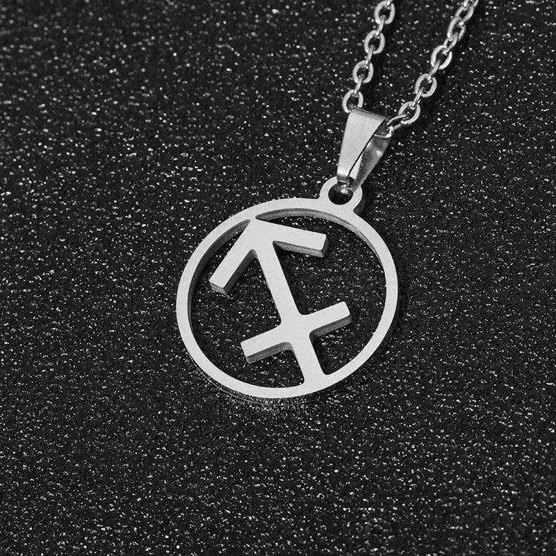12 Constellation Necklace Accessories Stainless Steel Necklace - Velora