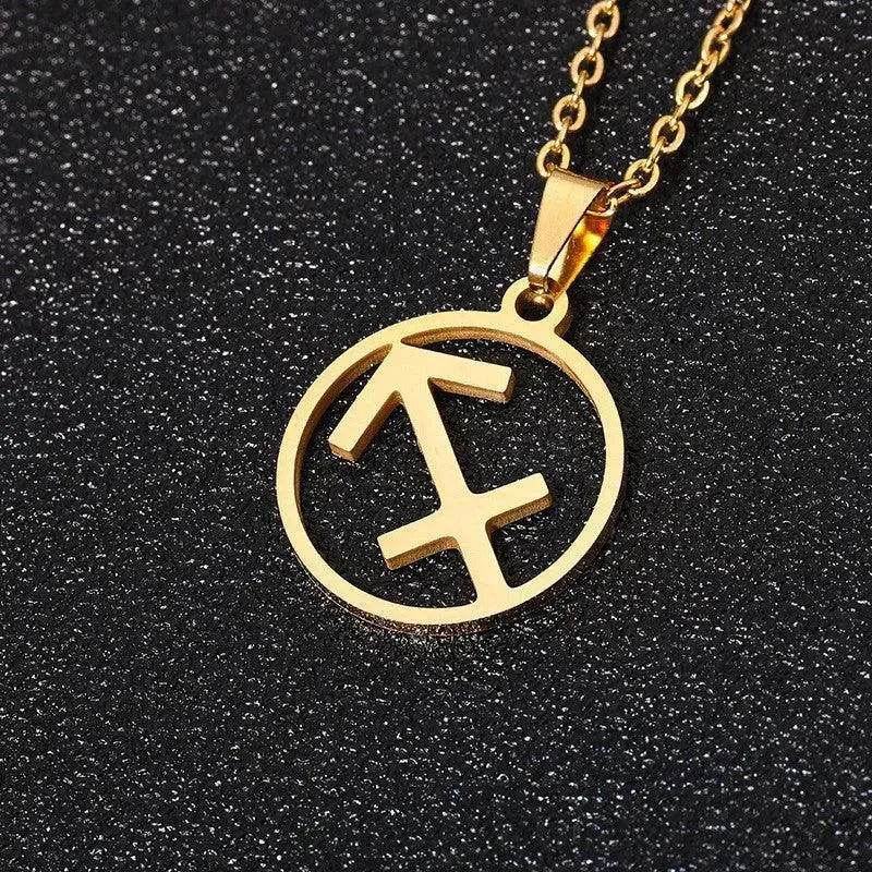 12 Constellation Necklace Accessories Stainless Steel Necklace - Velora