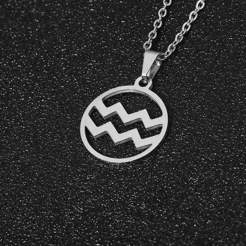 12 Constellation Necklace Accessories Stainless Steel Necklace - Velora