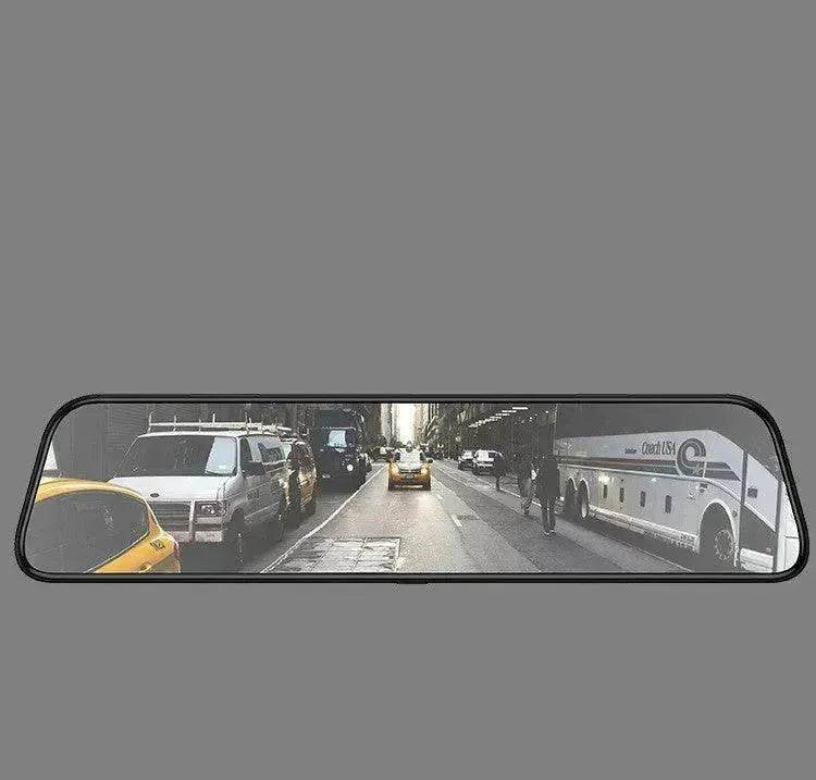 12-inch Smart Voice-activated Car Rearview Mirror Tachograph, 170 wide angle, Dashcam Camera Recorder. Front and Back view dual Camera. - Velora
