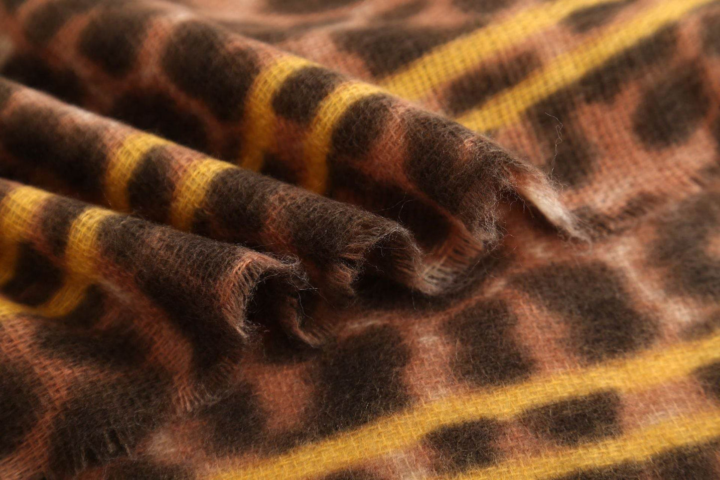 Leopard-print cashmere women's scarf shawl - Velora