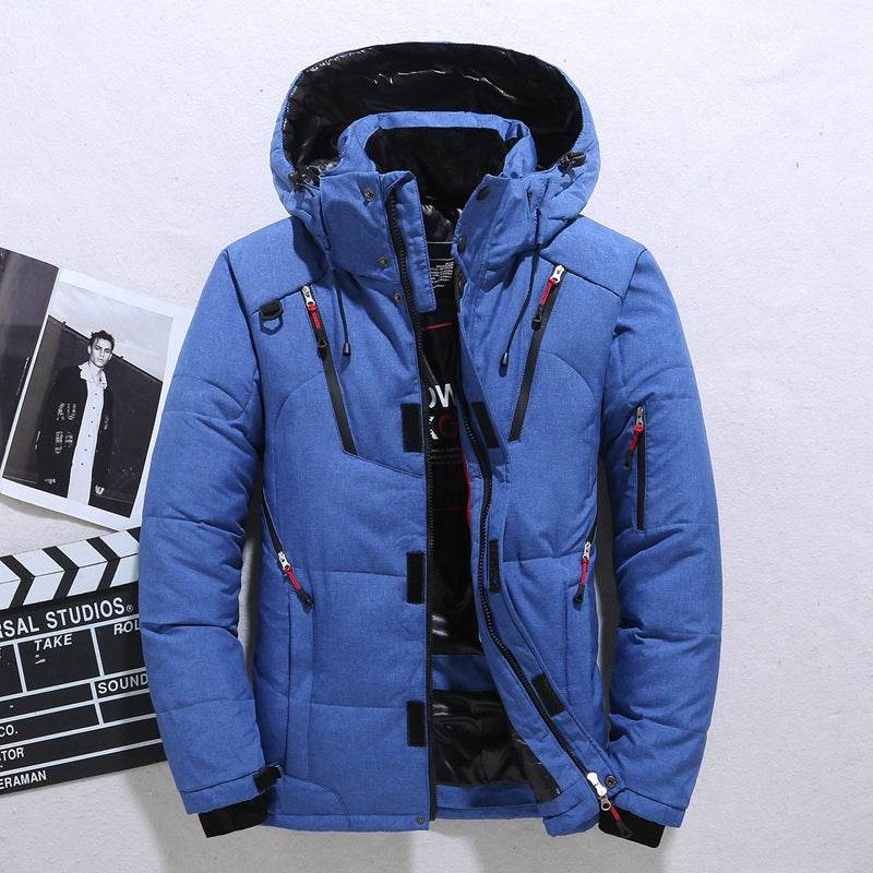 Outdoor Windproof Hooded Jacket Leisure Sports Coat With Pockets Warm Mens Clothing - Velora