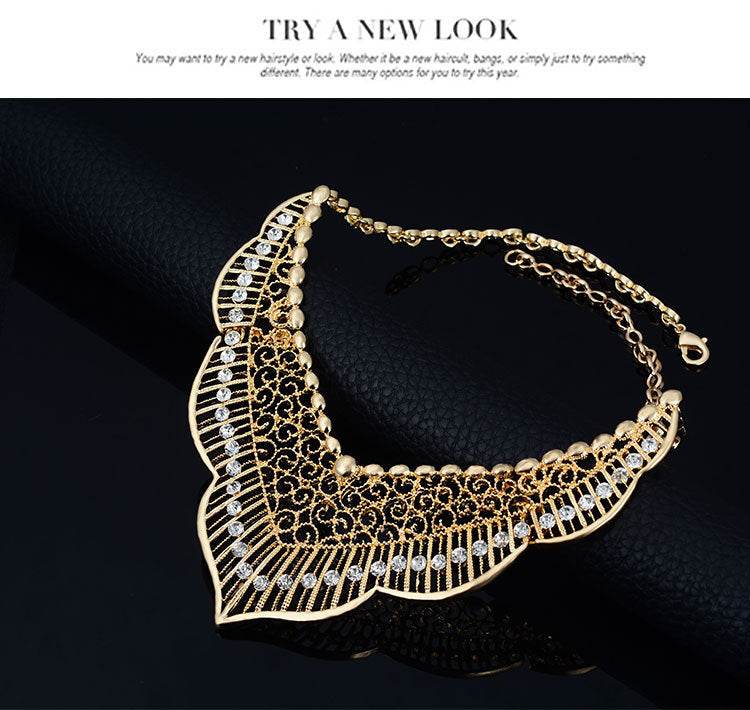 Wild style alloy necklace earrings - Velora