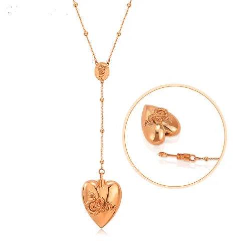 18k Gold Detachable Love Necklace With Snake Carving Fashion Personality Clavicle Chain Necklace For Valentine's Day Loved Memorial Jewelry - Velora