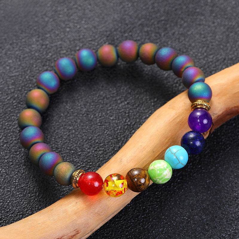 European And American Yoga Bracelet Accessories Jewellery Cross-border Amazon Jack Purcell India Agate Bracelet 8mm - Velora