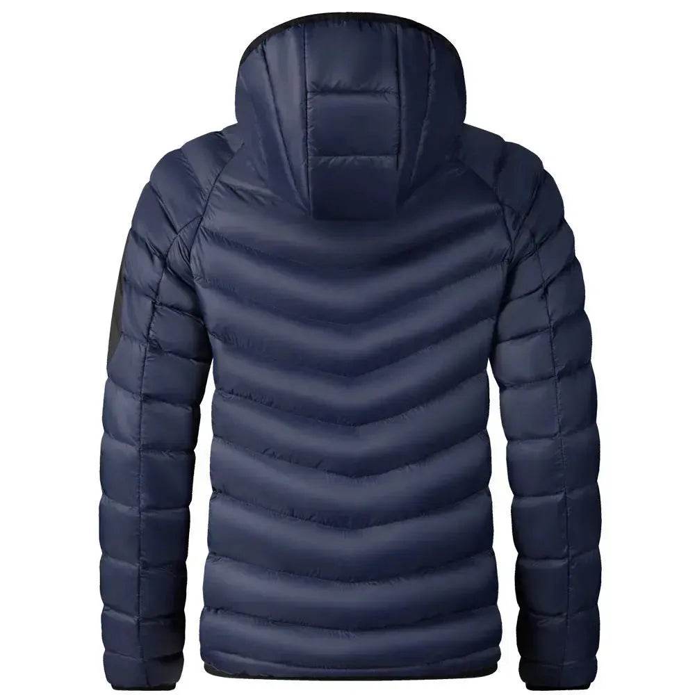 Winter Padded Thick Hooded Puffer Rain Jacket for men - Velora