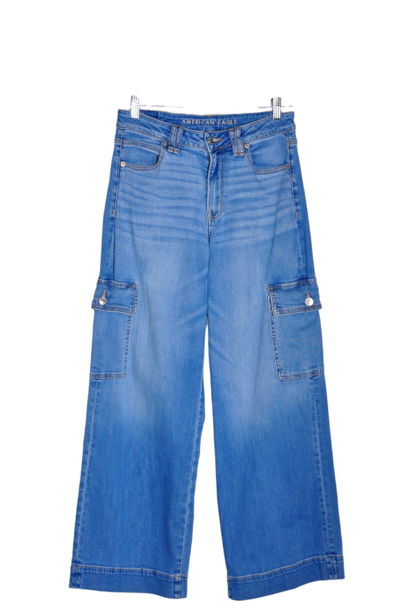 AMERICAN EAGLE Women Wide Legs Jeans Regular fit in Blue - 6 - Velora