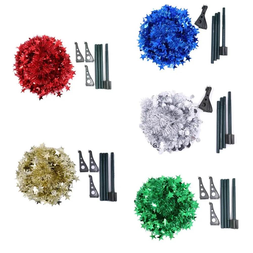 Artificial Tinsel Up Christmas Tree With Stand Gorgeous Collapsible Artificial Christmas Tree For Christmas Decorations - Velora