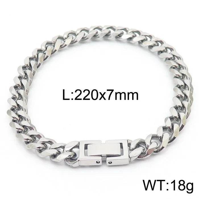 Cuban Link Chain Trimming Chain Jewelry Buckle Titanium Steel Bracelet - Velora