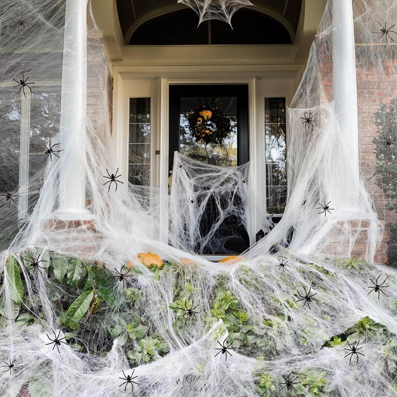 Halloween Decoration Cotton Spider Web Atmosphere Layout Props - Velora
