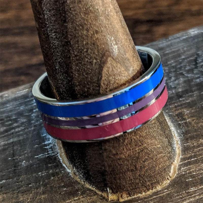 Bisexual Pride Stainless Steel Ring Europe - Velora