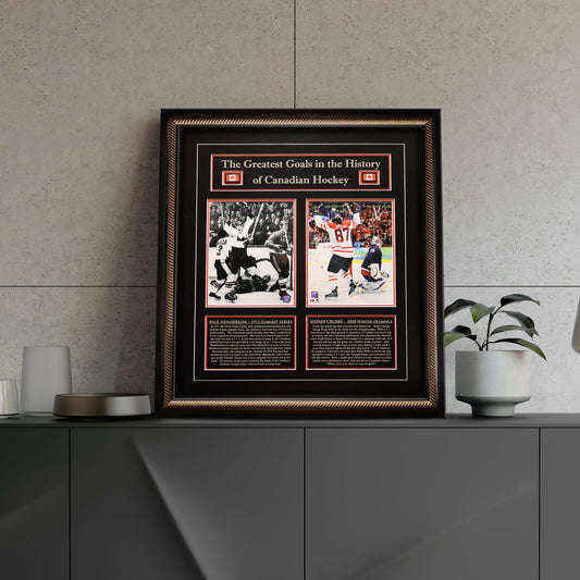 Sidney Crosby and Paul Henderson Framed 8x10 Canada's Greatest Goal Photos Frameworth Sports Marketing