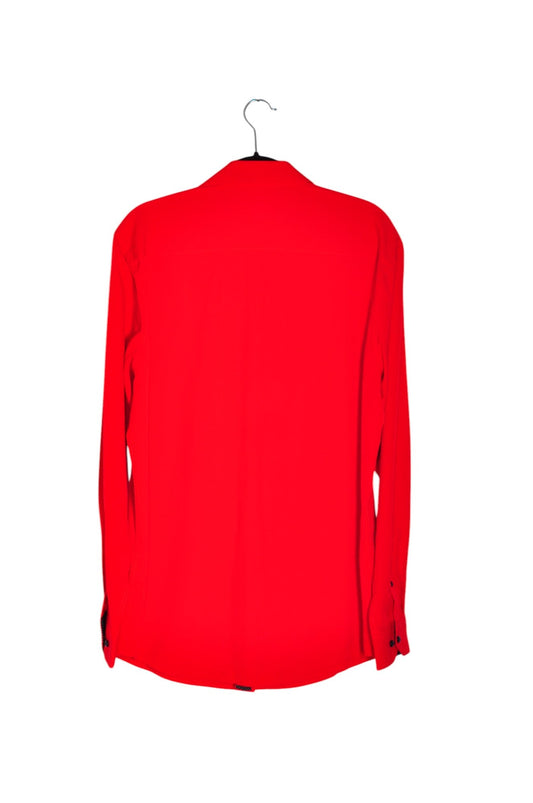 FOUR WAY STRETCH Men Button Down Tops Regular fit in Red - M - Velora