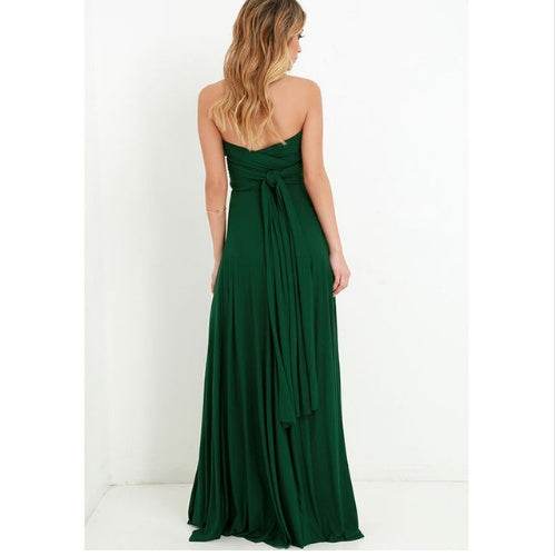 Women's Sexy Long Party Dress Club Floor-Length Summer Backless Bandage Maxi Dress Multiway Bridesmaids Boho Women Dress Vestidos - Velora
